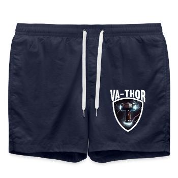 Papa Vathor Va Thor Vatertag Vatertagsgeschenk - Badeshorts - French Navy - Vorne - AI Model Male 185 light (185cm)