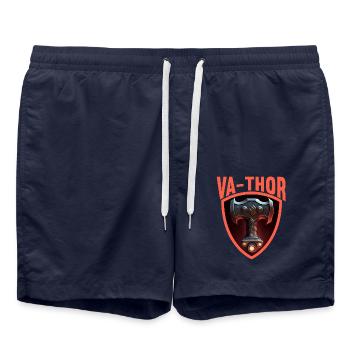 Papa Vathor Va Thor Vatertag Vatertagsgeschenk - Badeshorts - French Navy - Vorne - AI Model Male 185 light (185cm)