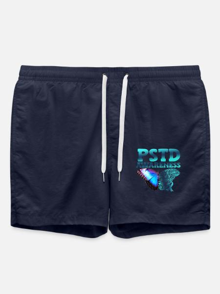 Pstd awareness Post-traumatic - Swim Trunks - french navy