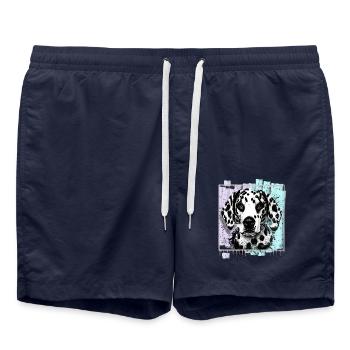 Dalmatian - Swim Trunks - french navy - Front - AI Model Male 185 light (185cm)