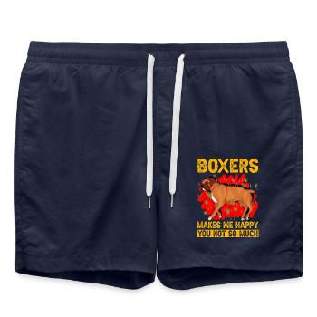 Boxes make me Happy you not so much - Swim Trunks - french navy - Front - AI Model Male 185 light (185cm)
