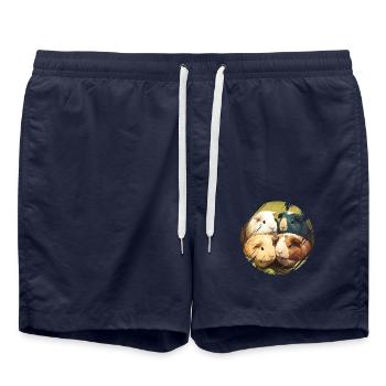 Meerschweinchen Meerschwein für einen - Badeshorts - French Navy - Vorne - AI Model Male 185 light (185cm)