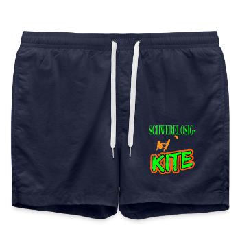 Schwerelosigkeit Kitesurfen Kiten für Kiter - Badeshorts - French Navy - Vorne - AI Model Male 185 light (185cm)