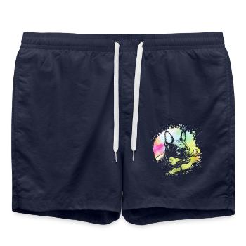 Bouledogue français - Short de bain - bleu marine - Devant - AI Model Male 185 light (185cm)