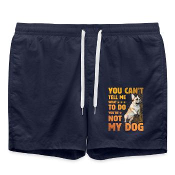 You can't tell me what to do French Bulldog - Swim Trunks - french navy - Front - AI Model Male 185 light (185cm)