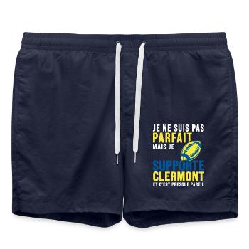 Rugby humour rugby clermont - Short de bain - bleu marine - Devant - AI Model Male 185 light (185cm)
