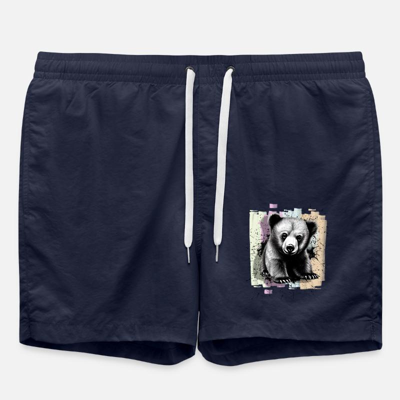 Ours - Short de bain - bleu marine
