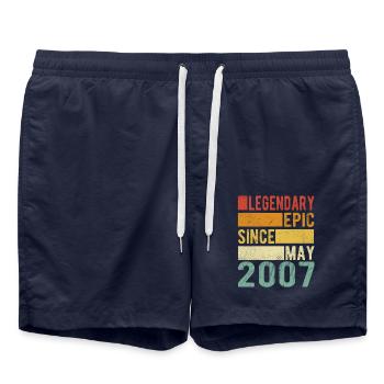 Birthday May 2007 Legendary Epic - Swim Trunks - french navy - Front - AI Model Male 185 light (185cm)