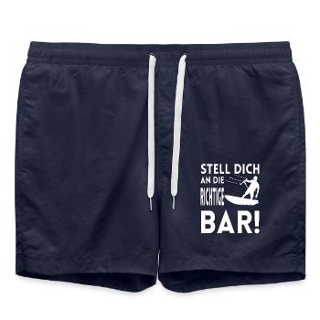 Stell dich an die richtige Bar Kitesurfen Kiten - Badeshorts - French Navy - Vorne - AI Model Male 185 light (185cm)