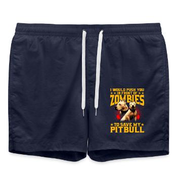 I would push you in front of zombies for pitbull - Swim Trunks - french navy - Front - AI Model Male 185 light (185cm)
