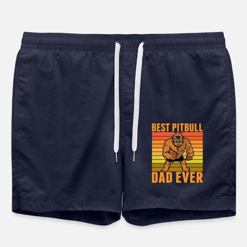 Best Pitbull dad ever - Badeshorts - French Navy