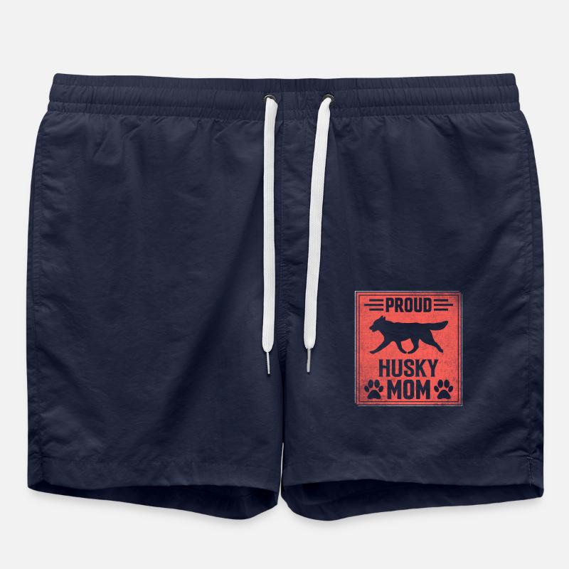 Fière maman Husky - Short de bain - bleu marine