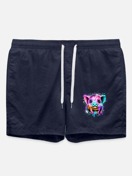 Schwein Bunt - Badeshorts - French Navy