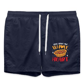 You Have My Whole Heart für einen Apple Pie - Badeshorts - French Navy - Vorne - AI Model Male 185 light (185cm)
