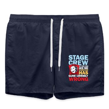 Stage Crew See Me Something Has Gone Wrong - Badeshorts - French Navy - Vorne - AI Model Male 185 light (185cm)