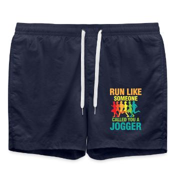 Run Like Someone Called You A Jogger - Badeshorts - French Navy - Vorne - AI Model Male 185 light (185cm)