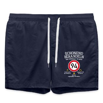 94. Geburtstag Schonend Behandeln Oldtimer Ist 94 - Badeshorts - French Navy - Vorne - AI Model Male 185 light (185cm)