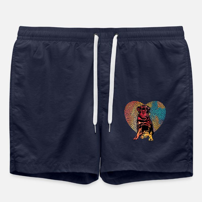 Rottweiler Retro - Swim Trunks - french navy