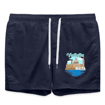 Valletta Malte Souvenir - Short de bain - bleu marine - Devant - AI Model Male 185 light (185cm)