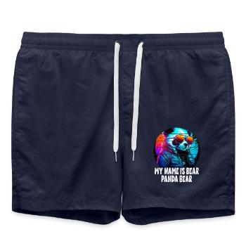 My Name Is Bear Panda Bear für Panda Fans - Badeshorts - French Navy - Vorne - AI Model Male 185 light (185cm)