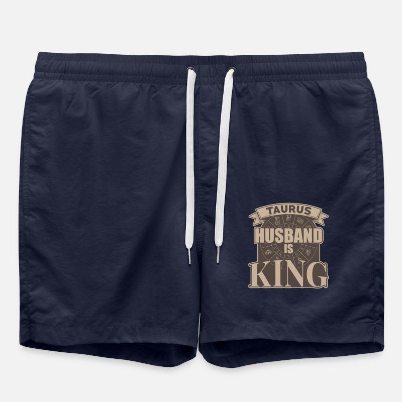 Taurus husband is king - Swim Trunks - french navy