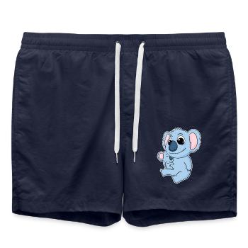 Koala Family - Koala avec bébé - Koala Motif - Short de bain - bleu marine - Devant - AI Model Male 185 light (185cm)