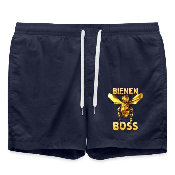 Bienenboss Imker Honig Dealer Bienenzüchter Bienen - Badeshorts - French Navy - Vorne - AI Model Male 185 light (185cm)