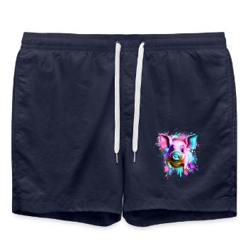 Cochon - Short de bain - bleu marine - Devant - AI Model Male 185 light (185cm)