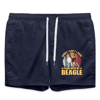 Sorry I can't I have Plans with my Beagle - Swim Trunks - french navy - Front - AI Model Male 185 light (185cm)