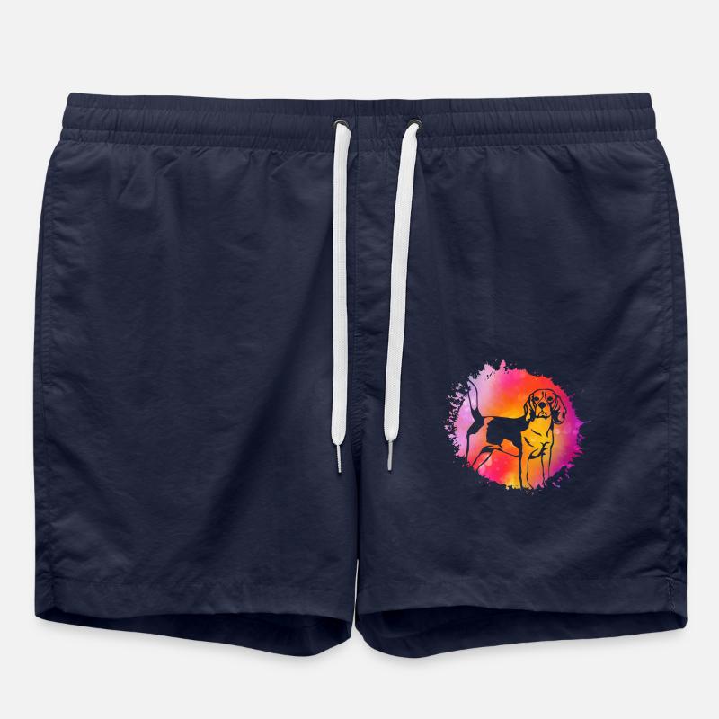 Beagle Hund - Badeshorts - French Navy