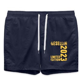 Gesellin Gesellenprüfung bestanden Gesellin - Badeshorts - French Navy - Vorne - AI Model Male 185 light (185cm)