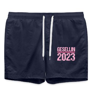 Gesellin Gesellenprüfung bestanden Gesellin - Badeshorts - French Navy - Vorne - AI Model Male 185 light (185cm)