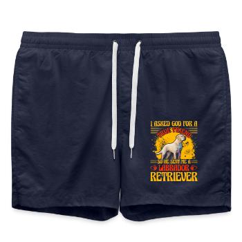 Labrador drôle de dicton - Short de bain - bleu marine - Devant - AI Model Male 185 light (185cm)