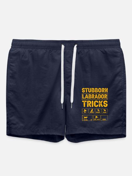 Stubborn labrador tricks - Swim Trunks - french navy