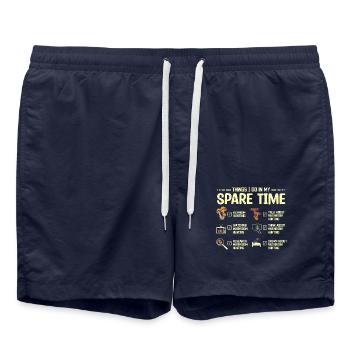 Things I do in my spare time Mushroom Hunting - Swim Trunks - french navy - Front - AI Model Male 185 light (185cm)