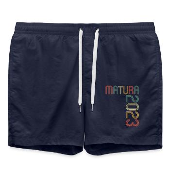 Matura Jeunes Filles Femmes et Hommes Matura 2023 - Short de bain - bleu marine - Devant - AI Model Male 185 light (185cm)