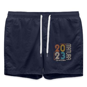 Matura Jeunes Filles Femmes et Hommes Matura 2023 - Short de bain - bleu marine - Devant - AI Model Male 185 light (185cm)