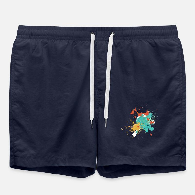 Splash Art Table Tennis Player - Badeshorts - French Navy