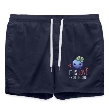 Blueberry Kawaii - Swim Trunks - french navy - Front - AI Model Male 185 light (185cm)