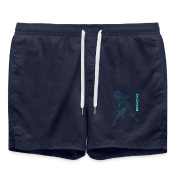 Walhai Malediven Whale Shark Maldives - Badeshorts - French Navy - Vorne - AI Model Male 185 light (185cm)