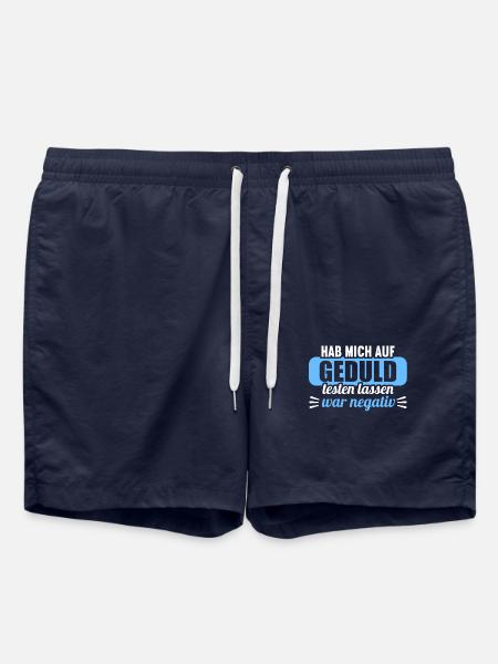 Hab mich auf Geduld testen lassen war bin negativ - Badeshorts - French Navy