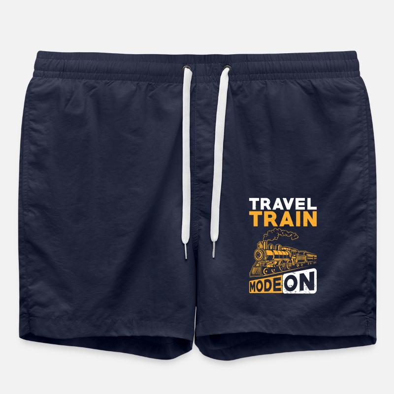 Voyage en train - Short de bain - bleu marine