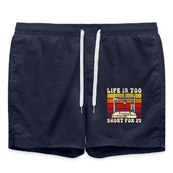 L’imprimante 3D dit cadeau amusant Impression 3D - Short de bain - bleu marine - Devant - AI Model Male 185 light (185cm)