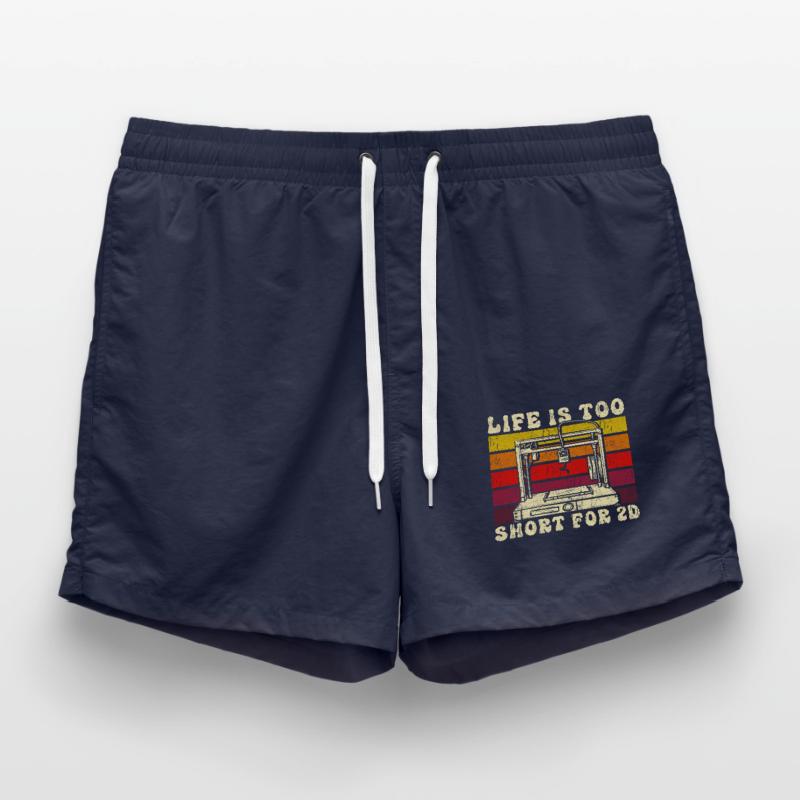 3D Printer Saying Funny Gift 3D Printing Swim Trunks