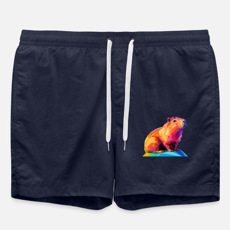 Conception de polygones bas Capybara - Short de bain - bleu marine