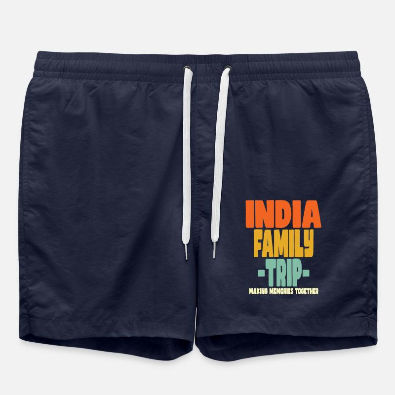 Vacances en famille en Inde - Short de bain - bleu marine