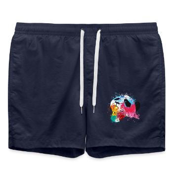 Splash Art Panda Panda Géant Panda Ours Grand Panda - Short de bain - bleu marine - Devant - AI Model Male 185 light (185cm)