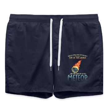 Meteorologist Meteorology Meteorite Meteor - Swim Trunks - french navy - Front - AI Model Male 185 light (185cm)