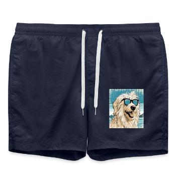 Maremmano Abruzzese German Shepherd - Swim Trunks - french navy - Front - AI Model Male 185 light (185cm)