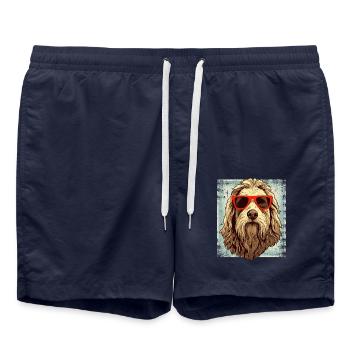 Maremmano Abruzzese German Shepherd - Swim Trunks - french navy - Front - AI Model Male 185 light (185cm)